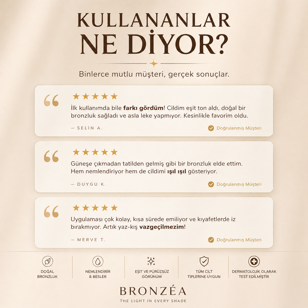 Bronzéa Güneşsiz Bronzluk Kremi